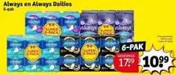 Kruidvat Always en Always Dailies aanbieding