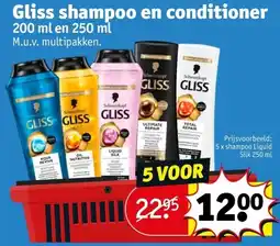 Kruidvat Gliss shampoo en conditioner aanbieding