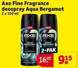 Kruidvat Axe Fine Fragrance deospray Aqua Bergamot aanbieding