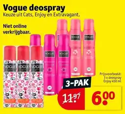 Kruidvat Vogue deospray aanbieding