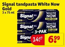 Kruidvat Signal tandpasta White Now Gold aanbieding