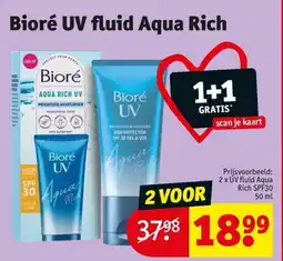 Kruidvat Bioré UV fluid Aqua Rich aanbieding