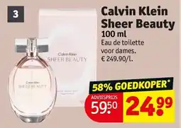 Kruidvat Calvin Klein Sheer Beauty aanbieding