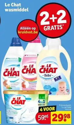 Kruidvat Le Chat wasmiddel aanbieding