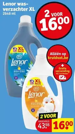 Kruidvat Lenor wasverzachter XL aanbieding