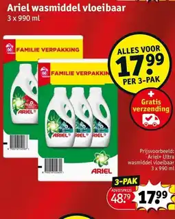 Kruidvat Ariel wasmiddel vloeibaar aanbieding