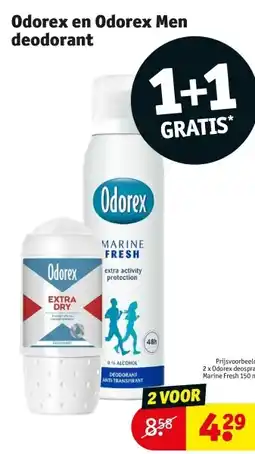 Kruidvat Odorex en Odorex Men deodorant aanbieding