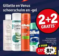 Kruidvat Gillette en Venus scheerschuim en -gel aanbieding