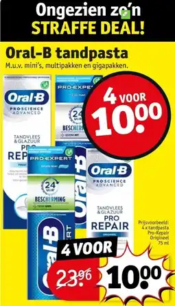 Kruidvat Oral-B tandpasta aanbieding