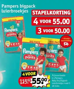 Kruidvat Pampers bigpack luierbroekjes aanbieding