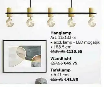 Zelfbouwmarkt Hanglamp, Wandlicht, Tafellamp aanbieding