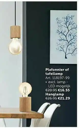 Zelfbouwmarkt Plafonnier Of Tafellamp aanbieding