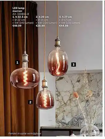 Zelfbouwmarkt Led Lamp Marron aanbieding