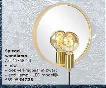 Zelfbouwmarkt Spiegel Wandlamp aanbieding