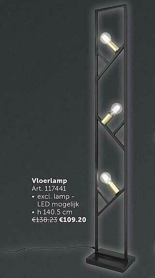 Zelfbouwmarkt Vloerlamp aanbieding