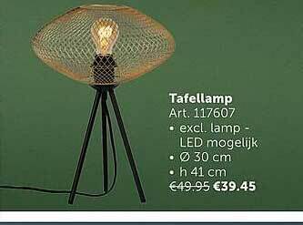 Zelfbouwmarkt Tafellamp aanbieding