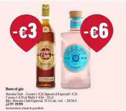 Delhaize Rum of gin aanbieding