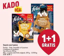 Delhaize Snack voor katten aanbieding