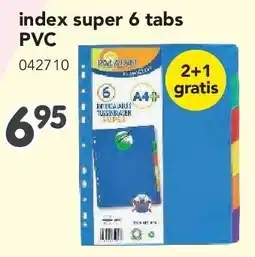 Happyland index super 6 tabs PVC aanbieding