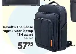 Davidt’s The Chase rugzak voor laptop 43H zwart