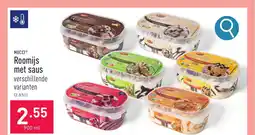 ALDI Roomijs met saus aanbieding