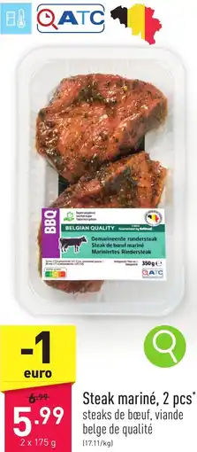 ALDI Steak mariné, 2 x 175g aanbieding