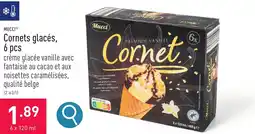 ALDI MUCCI Cornets glacés, 6 x 120ml aanbieding