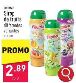 ALDI FRUIMA Sirop de fruits 75 cl aanbieding