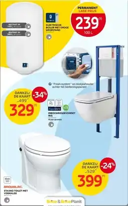 Brico ELEKTRISCHE BOILER MET DROGE WEERSTAND aanbieding