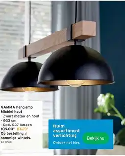 GAMMA GAMMA hanglamp Michiel hout aanbieding