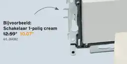 Schakelaar 1-polig cream