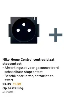 GAMMA Niko Home Control centraalplaat stopcontact aanbieding