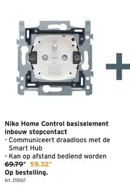 GAMMA Niko Home Control basiselement inbouw stopcontact aanbieding
