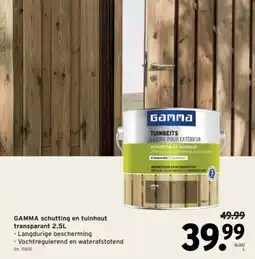 GAMMA GAMMA schutting en tuinhout transparant 2,5L aanbieding
