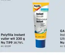 GAMMA Polyfilla Instant vuller wit 330 g aanbieding