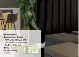 GAMMA Roomdivider Zwart aanbieding