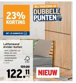 GAMMA Lattenwand divider buiten aanbieding