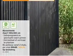 GAMMA Zwart 180x180 cm aanbieding