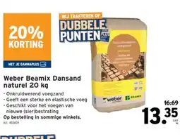 GAMMA Weber Beamix Dansand naturel 20 kg aanbieding