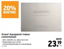 GAMMA Knauf Aquapanel Indoor cementplaat aanbieding