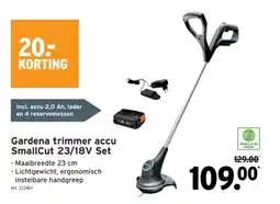 GAMMA Gardena trimmer accu SmallCut 23/18V Set aanbieding