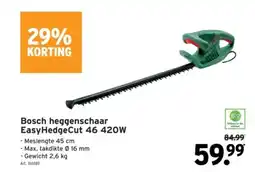 GAMMA Bosch heggenschaar EasyHedgeCut 46 420W aanbieding