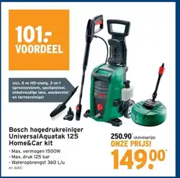 GAMMA Bosch hogedrukreiniger Universal Aquatak 125 Home&Car kit aanbieding