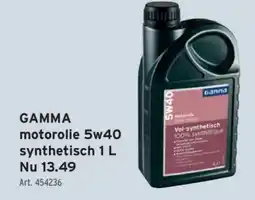 GAMMA GAMMA motorolie 5w40 synthetisch 1L aanbieding
