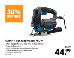 GAMMA GAMMA decoupeerzaag 750W aanbieding