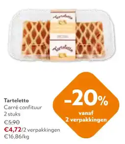 Tarteletto Carré confituur 2 stuks