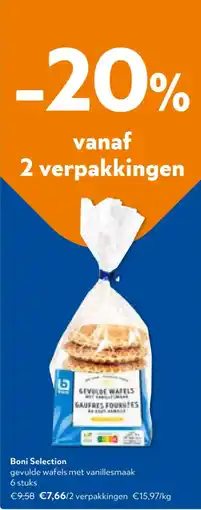 OKay Boni Selection gevulde wafels met vanillesmaak 6 stuks aanbieding