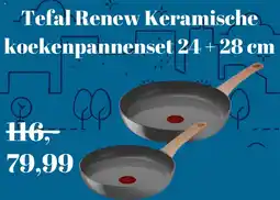 Coolblue Tefal Renew Keramische koekenpannenset 24 + 28 cm aanbieding