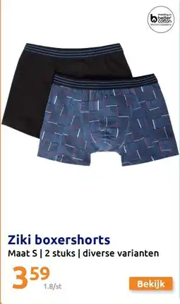 Action Ziki boxershorts aanbieding