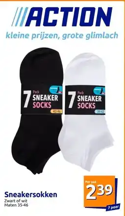 Action Sneakersokken aanbieding